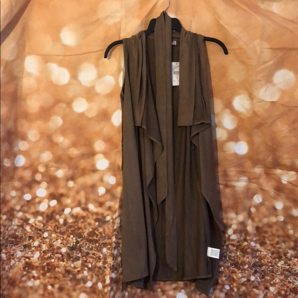 Fashion Nova Jackets & Blazers - Taupe suede-like duster vest